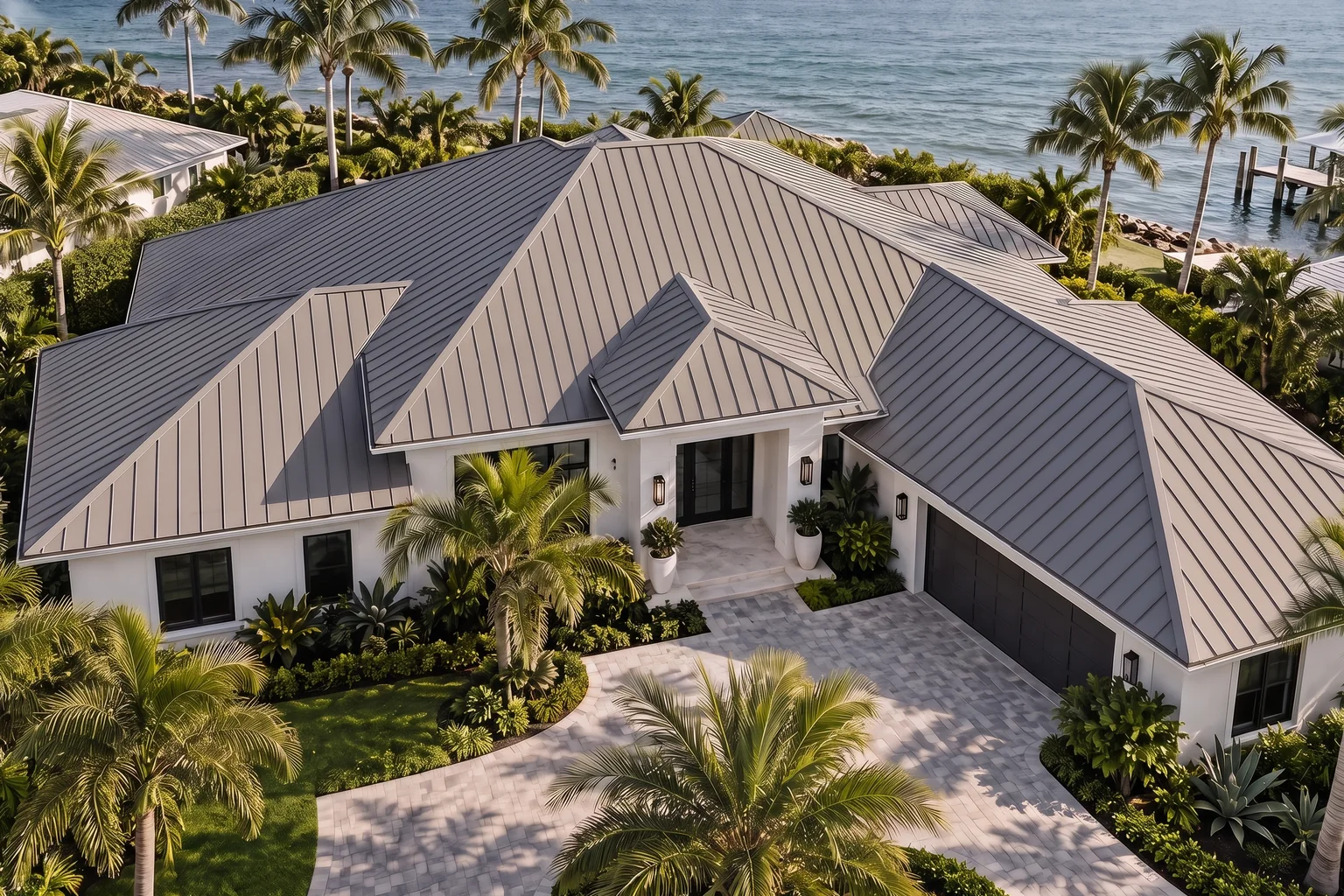 Illustrative South Florida architecture featuring residential & commercial roofing